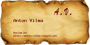 Anton Vilma névjegykártya